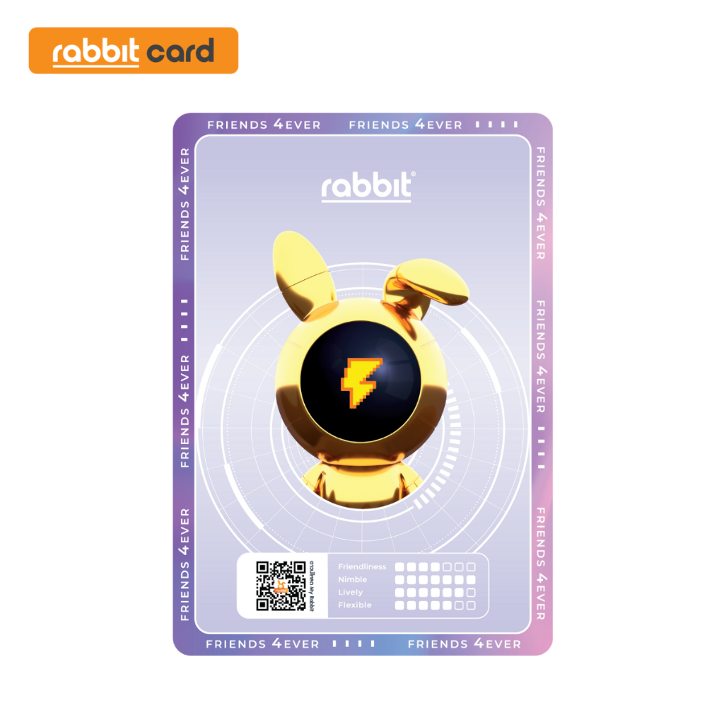 ภาพสินค้าRabbit Card บัตรแรบบิท Friends 4Ever สำหรับบุคคลทั่วไป (Thunder) จากร้าน rabbitcard_official บน Shopee ภาพที่ 3