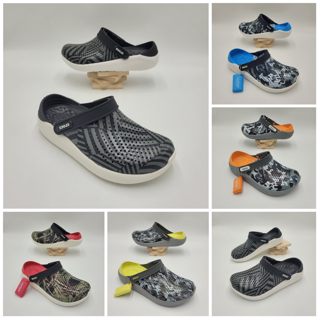 รูปภาพของรองเท้าลำลองแฟชั่น สไตล์ Crocs LiteRide Clog ลายกราฟฟิก (Unisex)ลองเช็คราคา