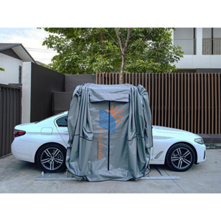 โรงจอดรถสำเร็จรูป CARSBRELLA  รุ่น RAINBOW SIZE M สำหรับรถยนต์ที่มีขนาดกลาง ป้องกันรังสี UV 100%