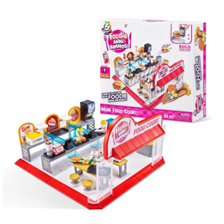 Surprise Foodie Brands Mini Food Court Playset by ZURU, with 32 Pieces to Build + 1 Exclusive Miniature Collectible Toys