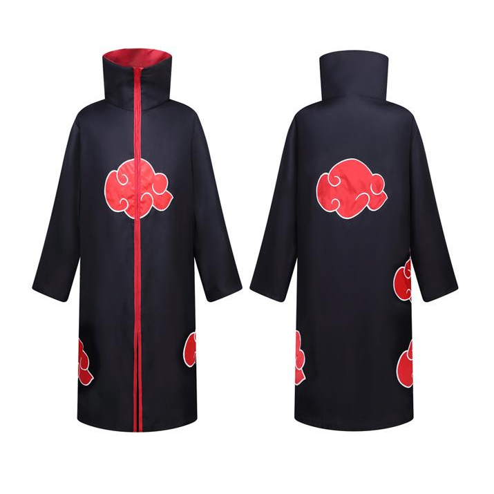 อะนิเมะนารูโตะ-akatsuki-เมฆพิมพ์-kimono-คอสเพลย์เครื่องแต่งกาย-headwear-ผู้หญิงฮาโลวีนผู้ชายคอสเพลย์เครื่องแต่งกาย