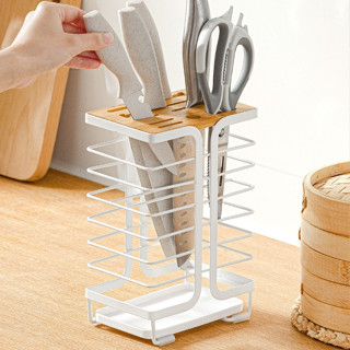 ที่เสียบมีด ที่วางมีดทำครัว ชั้นวางมีดในครัว กล่องเก็บมีดสไตล์มินิมอล kitchen knife holder รองรับมีดได้หลายแบบ Aliz.sele