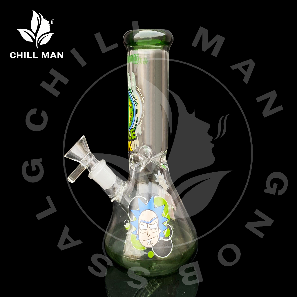 บ้องแก้ว-20cm-บ้อง-rick-and-morty-แฮนด์เมด-บ้องพกพา-บ้องกัญชาแก้ว-glass-bong-d0089