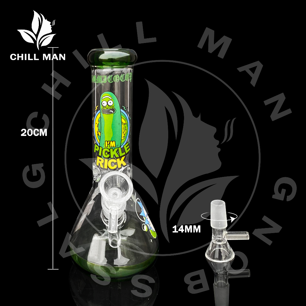 บ้องแก้ว-20cm-บ้อง-rick-and-morty-แฮนด์เมด-บ้องพกพา-บ้องกัญชาแก้ว-glass-bong-d0089