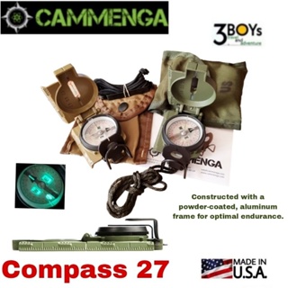 เข็มทิศ Cammenga รุ่น Compass 27 ของแท้ นิยมใช้ในกองทัพสหรัฐ มีฟอสฟอรัสเรืองแสงในที่มืด ดีที่สุดในอเมริกา ผลิต USA.
