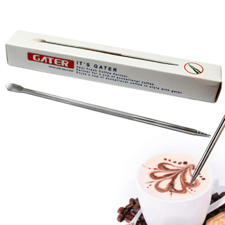 ( WAFFLE ) ปากกา วาดลาย ลาเต้ อาร์ต สแตนเลส (Latte art pen) แบบหัวแข็ม 13.5 ซม. รหัสสินค้า 1610-207