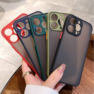 เคสหลังด้านขอบสี 5 สี สำหลับรุ่น iPhone 11 pro max 6 6s 6plus 6splus 7 8 se2 se3 7plus 8plus X XS สำหลับรุ่น ไอโฟน7พลัส