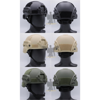 หมวกทหาร Mich รุ่นMich 2000 (ACH Mich 2000 Helmet)  ● น้ำหนัก : 870 กรัม ● ขนาด : กว้าง 26 cm. ยาว 19 cm.