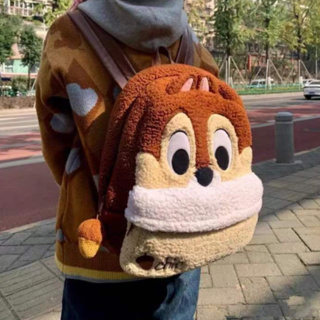 กระเป๋าเป้สะพายหลังสไตล์ญี่ปุ่น ins Chichititi Disney Chipmuns กระเป๋านักเรียนตุ๊กตากระรอกความจุขนาดใหญ่สำหรับนักเรียน