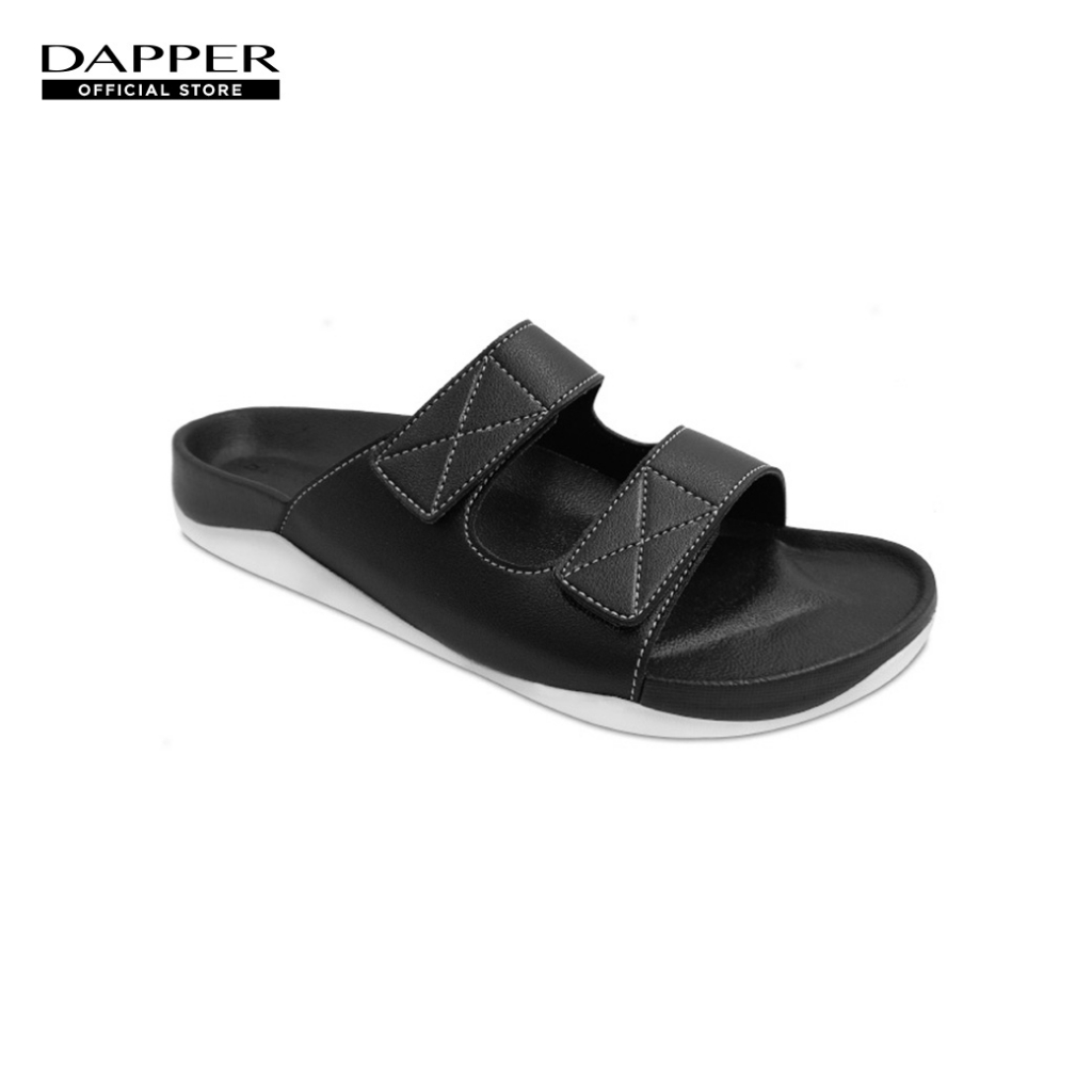 dapper-รองเท้าแตะ-crossflex-double-strap-สีดำ-hskb1-1647sl
