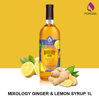 Pomona – Mixology Ginger Lemon Syrup โพโมนา ไซรัป มิกซ์โซโลจี้ จิงเจอร์เลม่อน 1000ml [ไซรัปพรีเมียม ผลิตจากประเทศเกาหลี]