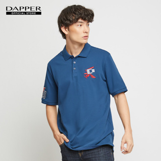 DAPPER เสื้อโปโล D 79 Logo สีน้ำเงิน (KPN1/623RS)