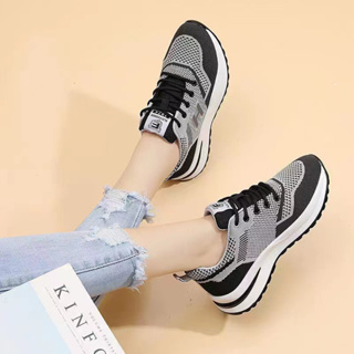 (S-1074) รองเท้าผ้าใบ H fashion แฟชั่น สลิปออน ผู้หญิง💕 ลำรอง ใส่สบาย ระบายอากาศได้ดี น้ำหนักเบา