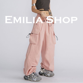 EMILIA SHOP  กางเกงขายาว กางเกงเอวสูง สบายสไตล์y2k 2023 ใหม่A20M015 0317