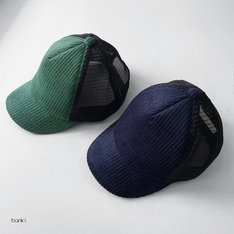 bank-s-corduroy-cap-now-available-in-store-หมวกแก๊ป-ปีกสั้น-ผ้าลูกฟูก