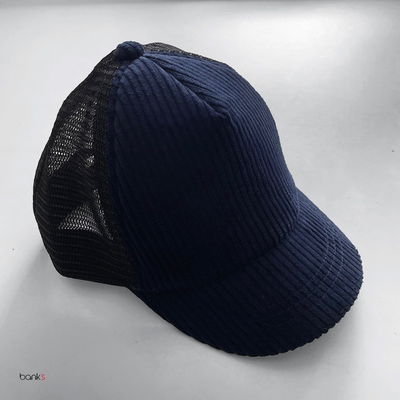 bank-s-corduroy-cap-now-available-in-store-หมวกแก๊ป-ปีกสั้น-ผ้าลูกฟูก