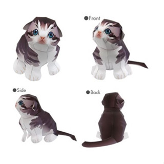 โมเดลกระดาษ 3D : แมว Scottish Fold กระดาษโฟโต้เนื้อด้าน  กันละอองน้ำ ขนาด A4 220g.