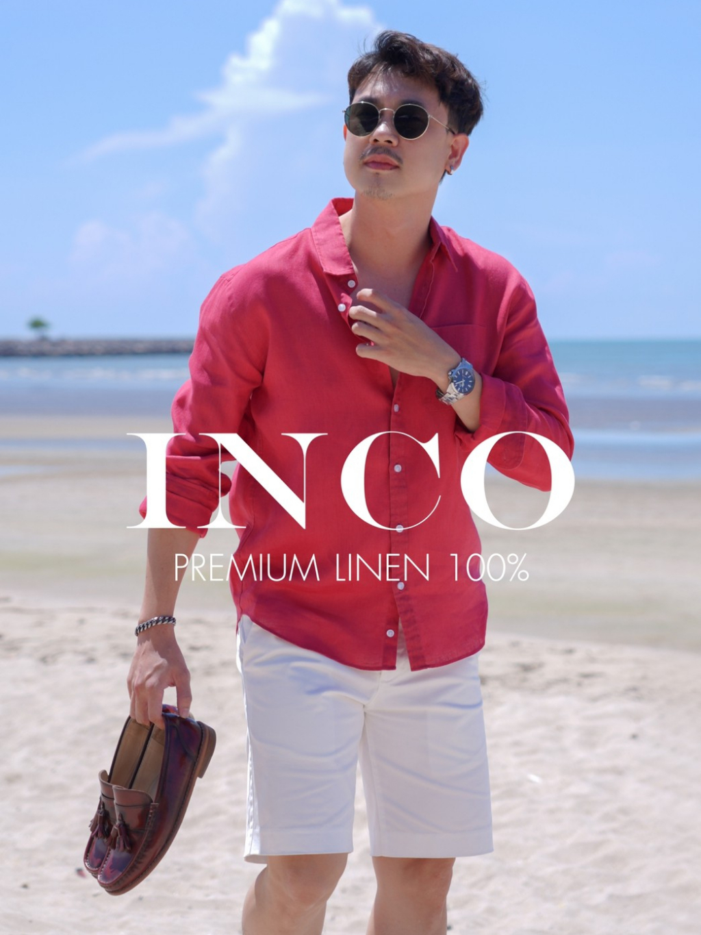 inco-เสื้อลินิน-เสื้อเชิ้ตแขนยาว-คอปก-สำหรับผู้ชาย-ผ้าลินิน100