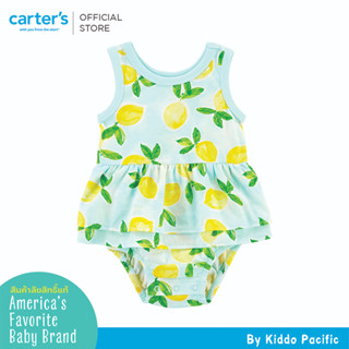 CARTERS SUNSUIT BLUE LEMON PRINT คาร์เตอร์ชุดบอดี้สูทเดรสเด็กผู้หญิง สีฟ้า ลายเลม่อน L10