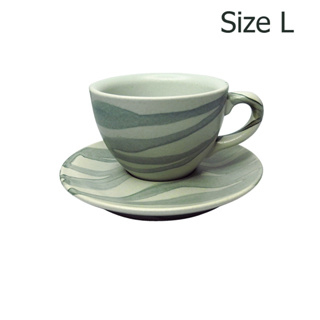 (WAFFLE) ถ้วยกาแฟ 230 CC. (Size L) ถ้วยกาแฟ ลาย X1 พร้อมจานรอง รหัสสินค้า 1618-061