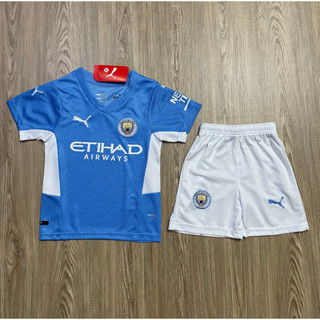 ชุดฟุตบอลเด็ก เสื้อทีม Mancity ได้ทั้งชุด (เสื้อ+กางเกง) สินค้าเกรด AAA