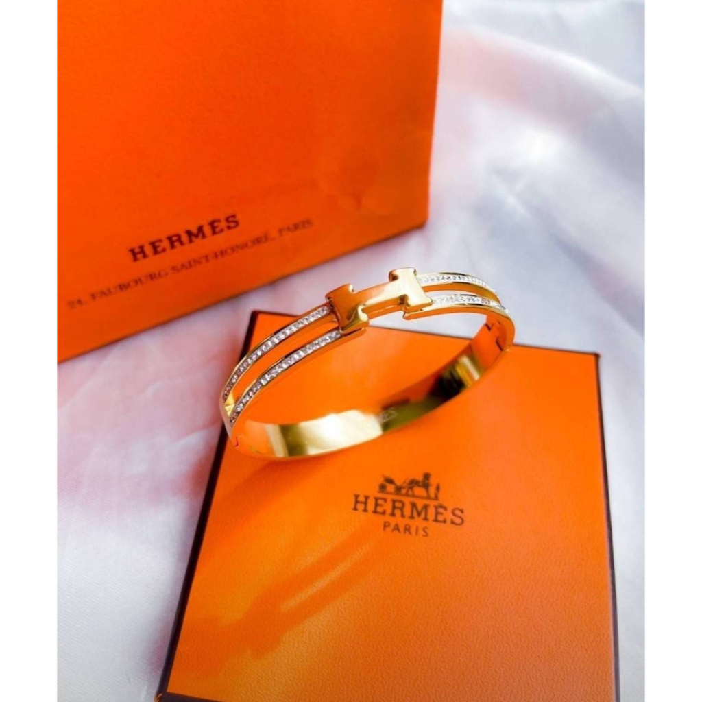 กำไล-hermes-2-เลเยอร์-หินอ่อน-เพชรกำไล