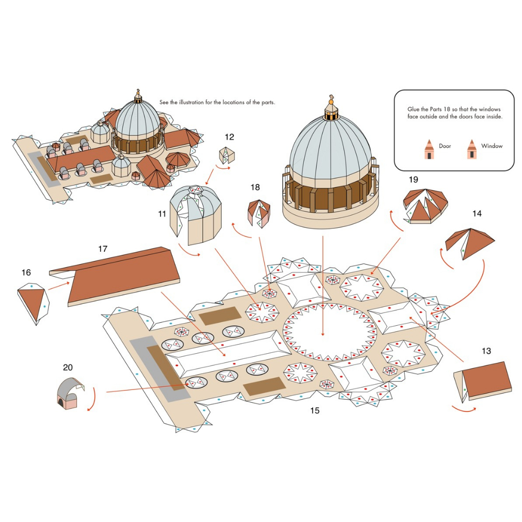 โมเดลกระดาษ-3d-มหาวิหารนักบุญเปโตร-นครรัฐวาติกัน-กระดาษโฟโต้เนื้อด้าน-กันละอองน้ำ-ขนาด-a4-220g