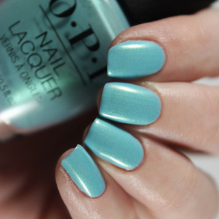 OPI - Sage Simulation ยาทาเล็บ สีฟ้า สีเขียว บางมุมก็ฟ้า บางมุมก็เขียว ประกายเขียว น่ารักๆ แท้ 💯%