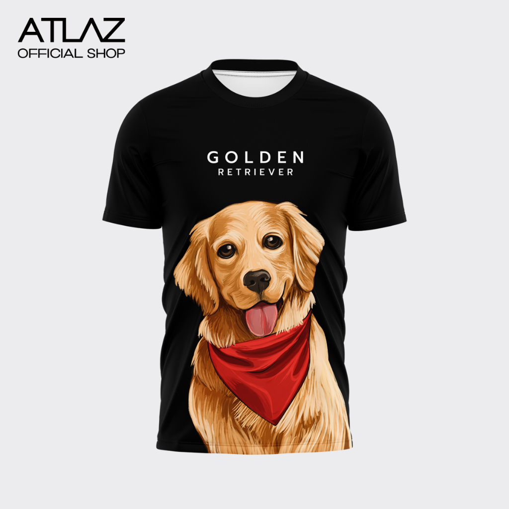 พร้อมส่ง-เสื้อวิ่งพิมพ์ลายน้องหมา-golden-retriever