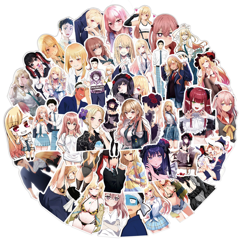 พร้อมส่ง-50แผ่น-สติ๊กเกอร์-sticker-หนุ่มเย็บผ้ากับสาวนักคอสเพลย์-waifu-sex-anime-japan-waifu-my-dress-up-darling