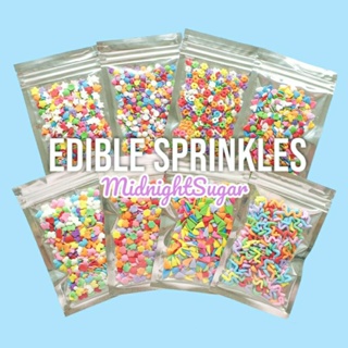 สินค้า Sprinkles Confetti [1] น้ำตาลตกแต่งขนม น้ำตาลแต่งหน้าเค้ก กินได้ แบ่งขาย 25/75 กรัม