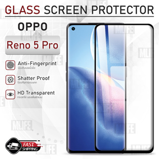 MLIFE - กระจก 3D กาวเต็มจอ OPPO Reno 5 Pro ฟิล์มกระจก ฟิล์มกระจกนิรภัย ฟิล์มกันรอย เคส Tempered Glass