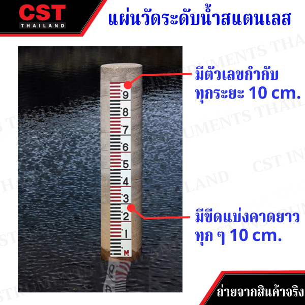 แผ่นวัดระดับน้ำสแตนเลส-แบบเรียบ-stainless-staff-gauge