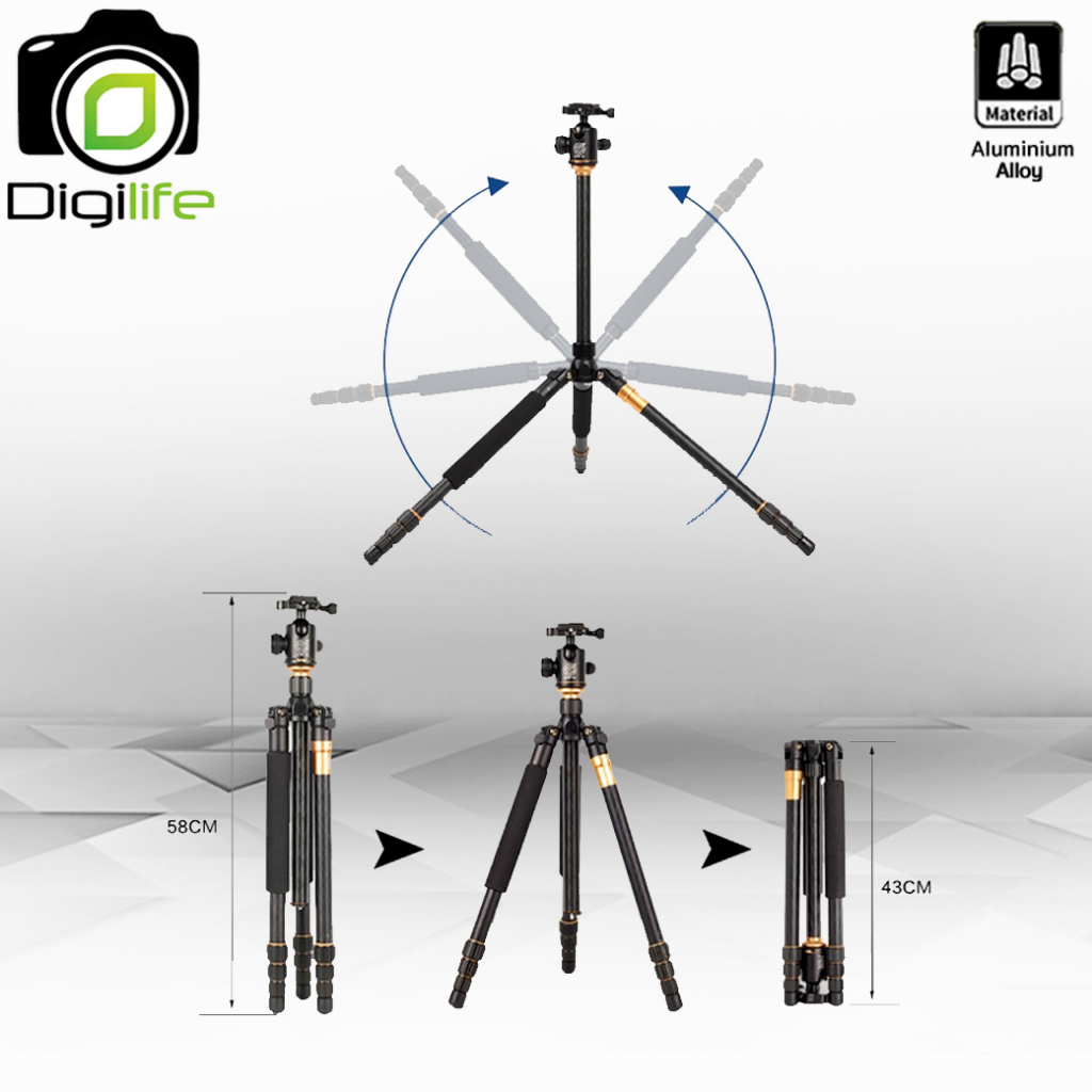 qzsd-tripod-รุ่น-q999-professional-ขาตั้ง-ขาตั้งกล้อง-อเนกประสงค์-monopod-กลับหัว-พาโนราม่า-ถ่ายรูป-ถ่ายวิดีโอ