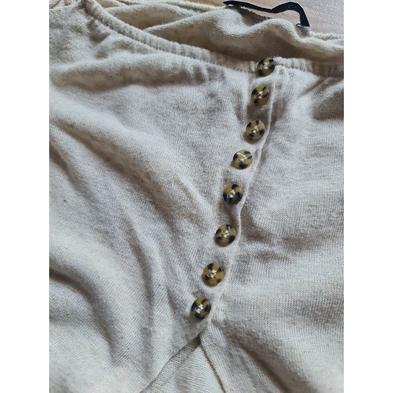 zara-size-l-เสื้อตัวยาว-ผ่าหน้า-น่ารักมาก