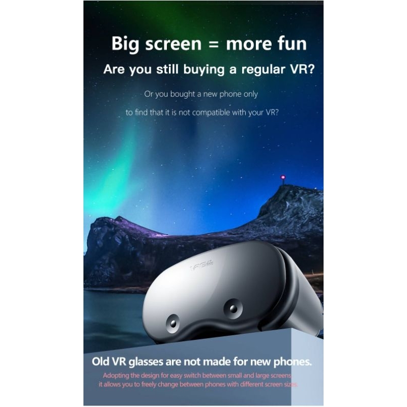 VRG Pro X7 Metaverse 3D VR Virtual Reality แว่นตาสำหรับ5-7นิ้ว | Shopee ...