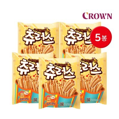 ขนมเกาหลี-crown-churros-84g-ชูโรส-ขนมอบกรอบปาท่องโก๋สเปน-84g