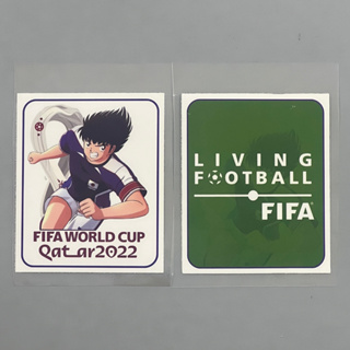 อาร์ม ติดเสื้อฟุตบอล บอลโลก ลาย Captain Tsubasa เป็นคู่ แบบเฟลค World Cup 2022 Japan