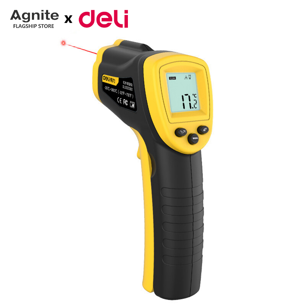 agnite-ปืนวัดอุณหภูมิ-เครื่องวัดอุณหภูมิเลเซอร์อินฟราเรด-เครื่องวัดอินฟราเรดดิจิตอล-หน้าจอlcd-infrared-ther