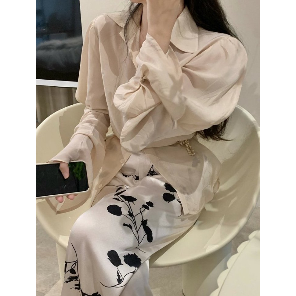 พร้อมส่ง-beige-minimal-shirt-c2761-เสื้อเชิ้ตมินิมอล-เชิ้ตแขนยาว-เชิ้ตทำงานมินิมอล