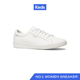 ภาพขนาดย่อสินค้าKEDS WH56857 รองเท้าผ้าใบหนัง แบบผูกเชือก รุ่น ACE LEATHER สีขาว