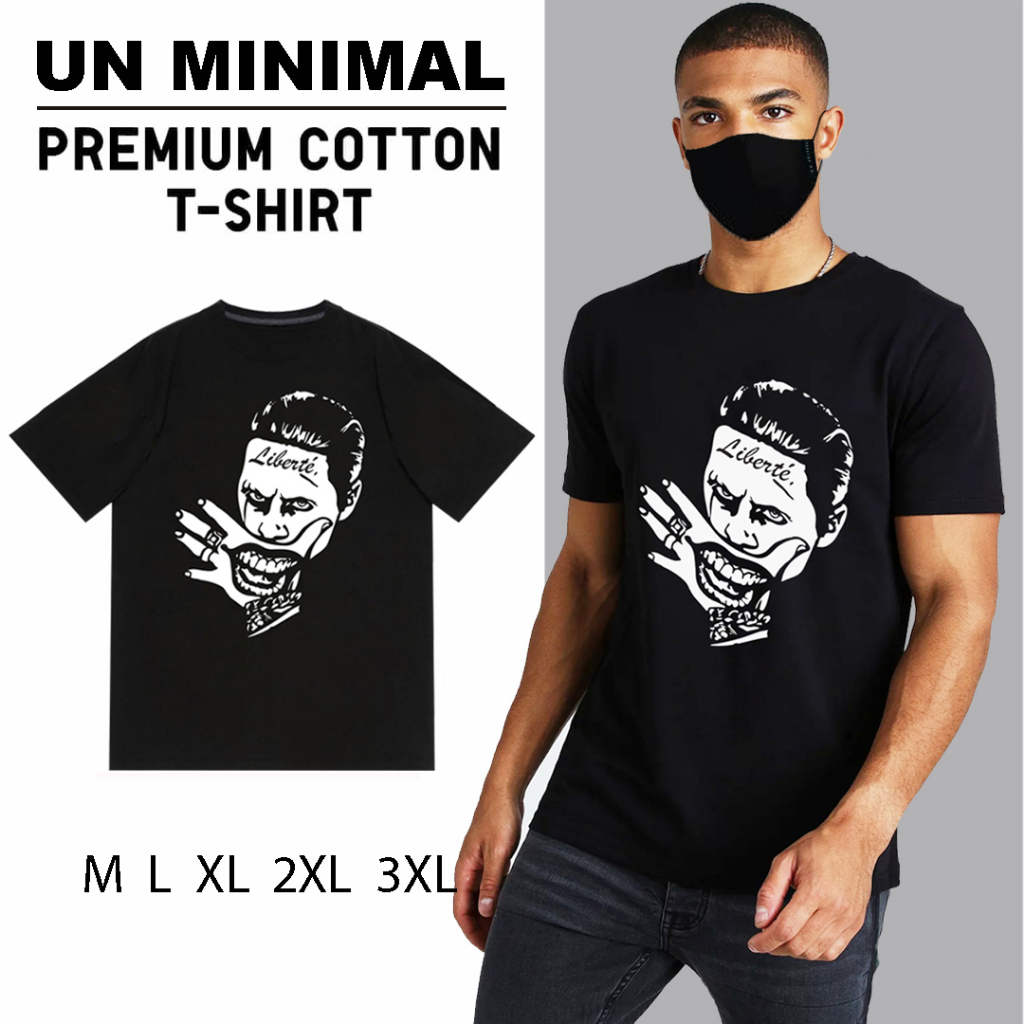 เสื้อยืด-joker-t-shirt-un-minimal-แฟชั่นผู้ชาย-สไตล์มินิ-แฟชั่นไซส์ใหญ่
