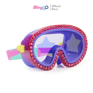 BLING2O แว่นตาดำน้ำเด็กสีสดใส ยอดฮิตจากอเมริกา ROCK STAR GLITTER MASK STRAWBERRY ป้องกันฝ้าเเละ UV ถ่ายรูปสวย