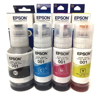 หมึก EPSON 001 ของแท้มีกล่อง T03Y100/ T03Y200/ T03Y300/ Y03Y400=4สี