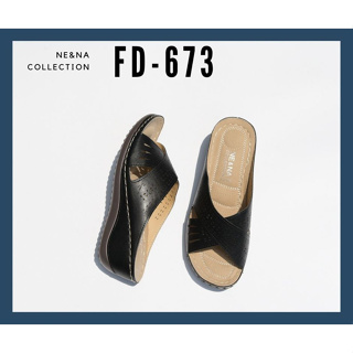 ภาพขนาดย่อของภาพหน้าปกสินค้ารองเท้าผู้หญิงเเบบเเตะสวมส้นเตารีด No. FD-673 NE&NA Collection Shoes จากร้าน nena_official_store บน Shopee ภาพที่ 2