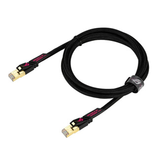 ASUS ROG Cat7 Ethernet Cable – Gaming LAN network cable high speed network up to 600MHz & 10GB Transfer Rates, Nylon Bra