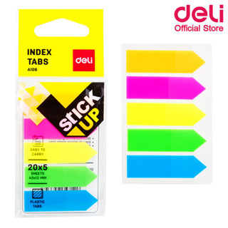 Deli A10602 Sticky Notesg เทปอินเด็กซ์ 5 สี (แพ็คกล่อง 24 ชิ้น) กระดาษโน๊ต โพสท์อิท เครื่องเขียน โพสท์อิท อุปกรณ์การเรียน office stationery