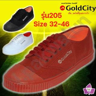 🐝🐝 รองเท้านักเรียน โกลซิตี้ G205 💜💜 พื้นยางเบอร์ 32-45 Gold city G205 แท้100% พื้นยางพาราแท้