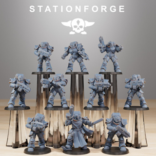 Grimdark scifi miniatures Socratis Legion Infantry - High quality and detailed 3d print   - StationForge