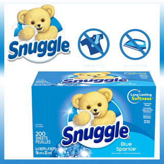 Snuggle แผ่นอบน้ำยาปรับผ้านุ่ม กลิ่น บลู สปาร์คเคิล 200 แผ่น